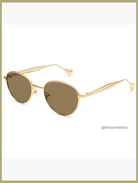 Small Polarized Sunglasses Retro Round Metal Frame Unisex main image 7